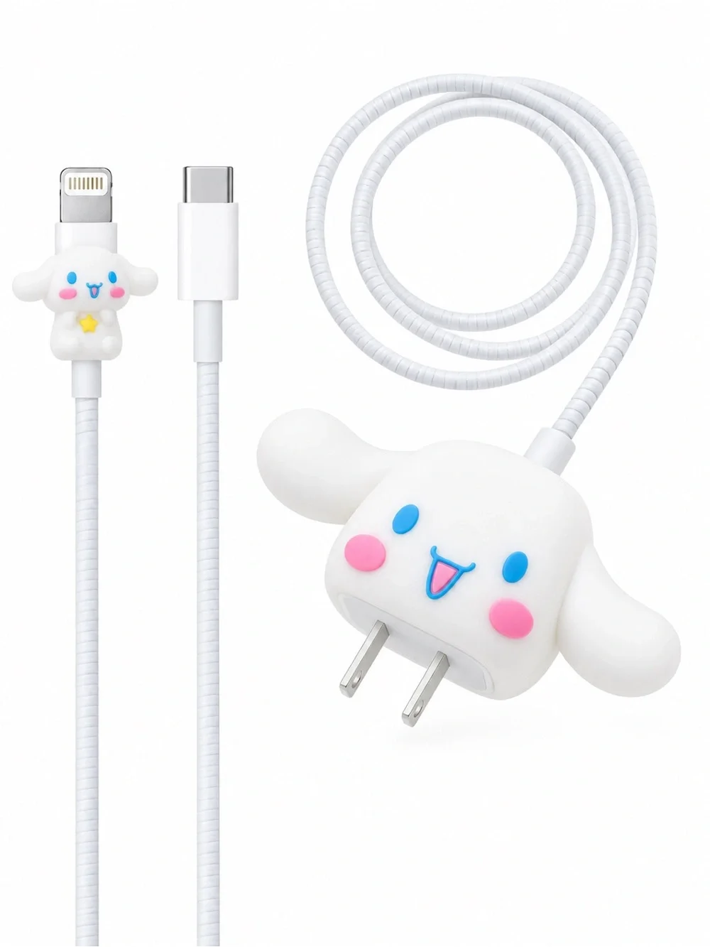Cinnamoroll Silicone Charger Cover & Cable Protector 2pc Set NWT